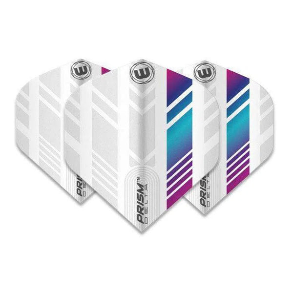 Winmau Prism Delta Extra Thick Standard White & Pink & Blue Flights-1-Premier Darts