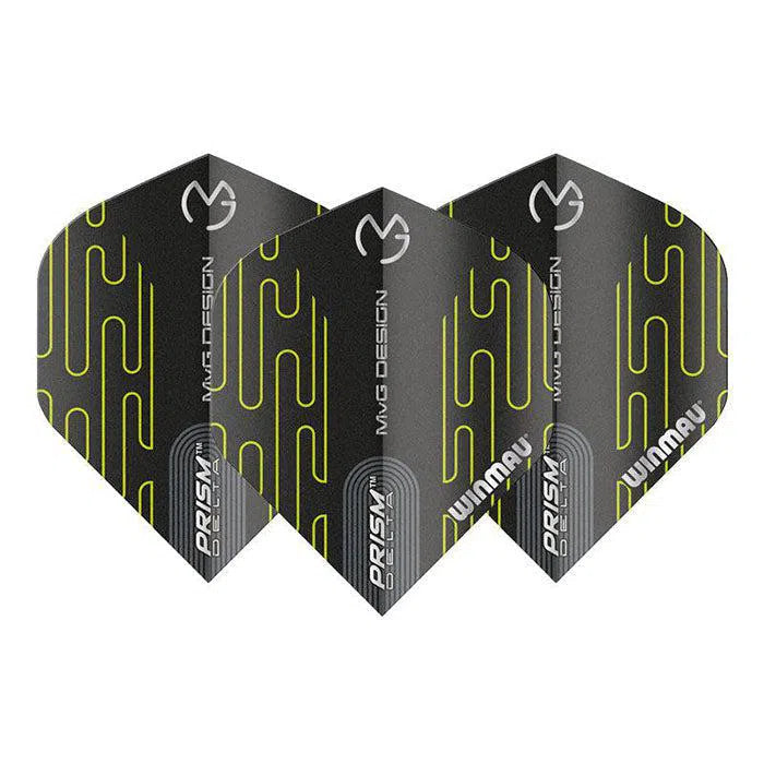 Winmau Prism Delta MvG Extra Thick Extra Standard Black and Green Flights