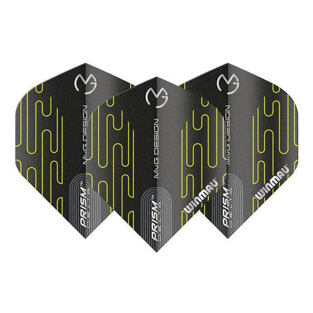 Winmau Prism Delta MvG Extra Thick Extra Standard Black and Green Flights