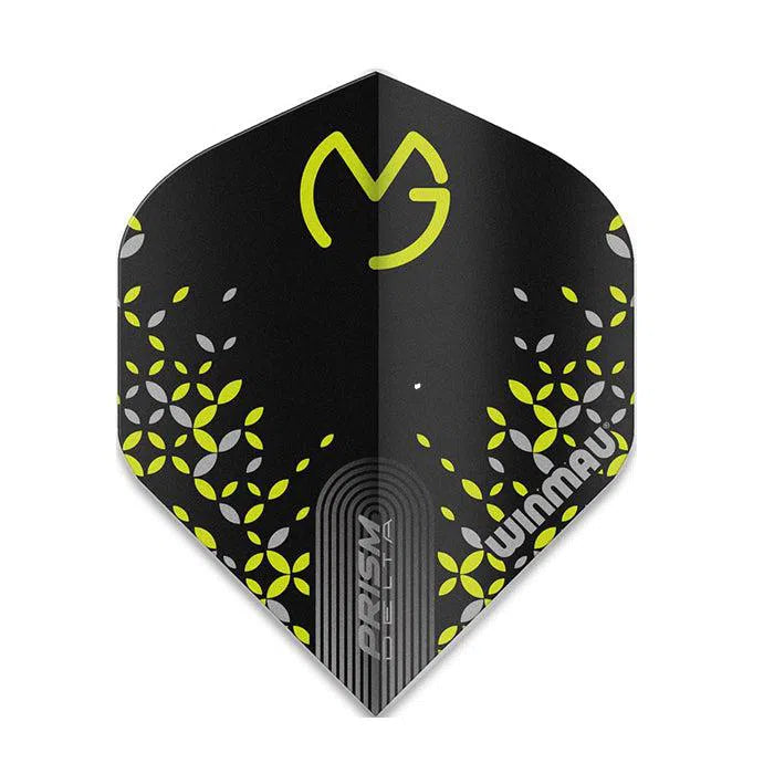 Winmau Prism Delta MvG Extra Thick Standard Black and Green Flights