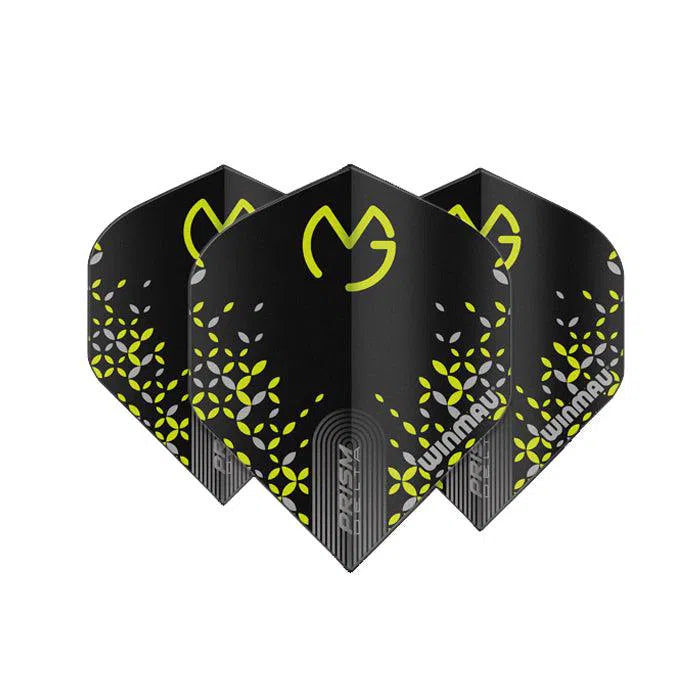 Winmau Prism Delta MvG Extra Thick Standard Black and Green Flights