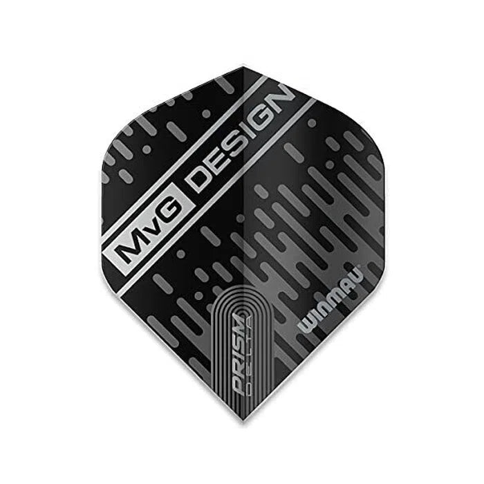 Winmau Prism Delta MvG Extra Thick Standard Black and Grey Flights