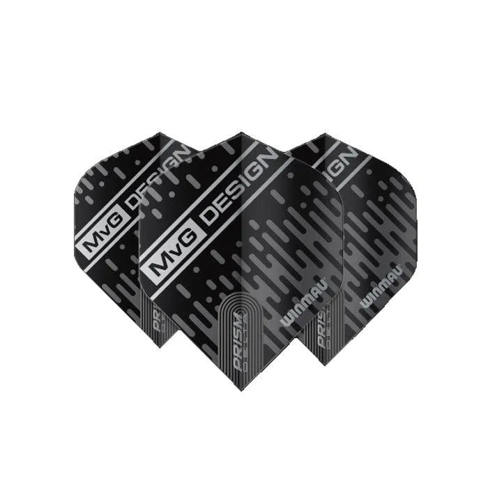 Winmau Prism Delta MvG Extra Thick Standard Black and Grey Flights