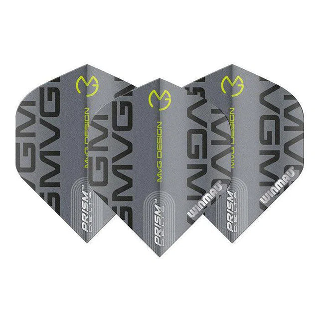 Winmau Prism Delta MvG Extra Thick Standard Grey Flights