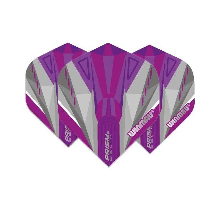 Winmau Prism Delta Purple and White Extra Thick Dart Flights