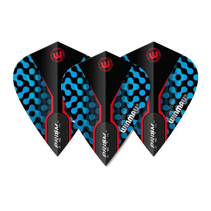 Winmau Prism Zeta Black and Blue Kite Flights