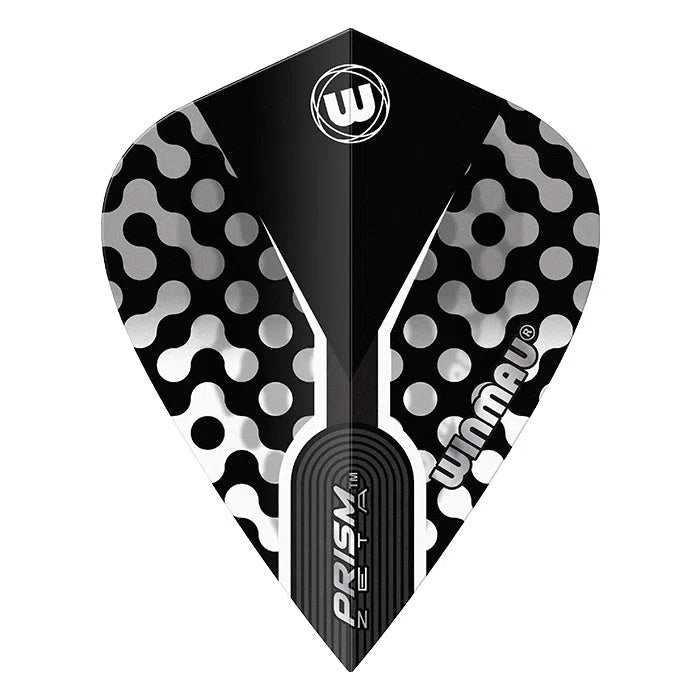 Winmau Prism Zeta Black and Grey Kite Flights