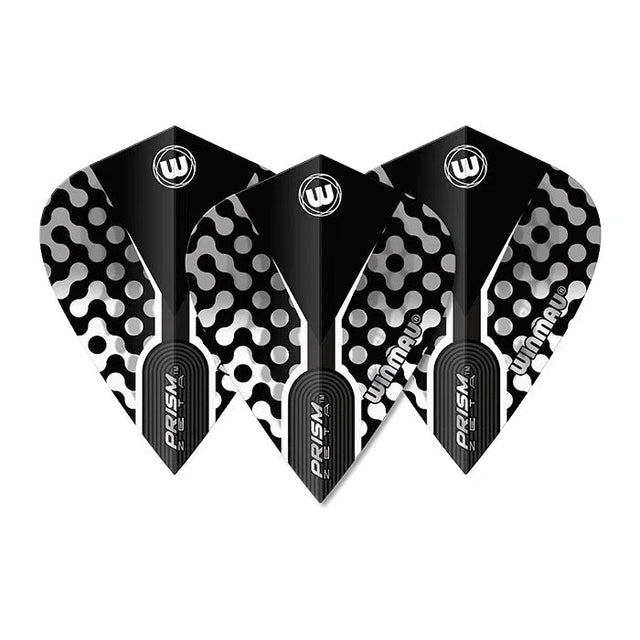 Winmau Prism Zeta Black and Grey Kite Flights