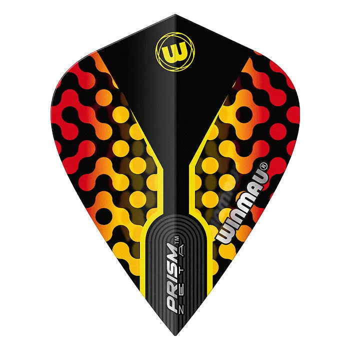 Winmau Prism Zeta Black and Orange Kite Flights