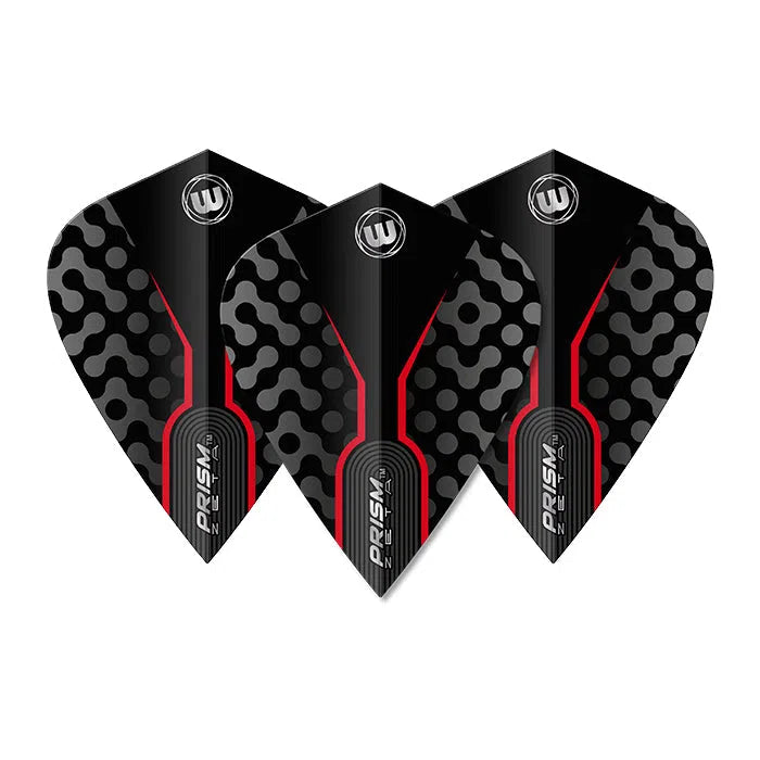 Winmau Prism Zeta Black and Red Kite Flights