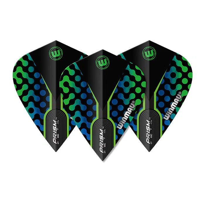 Winmau Prism Zeta Blue and Green Kite Flights
