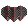 Winmau Prism Zeta Thick Extra Standard Black, Grey and Red Flights