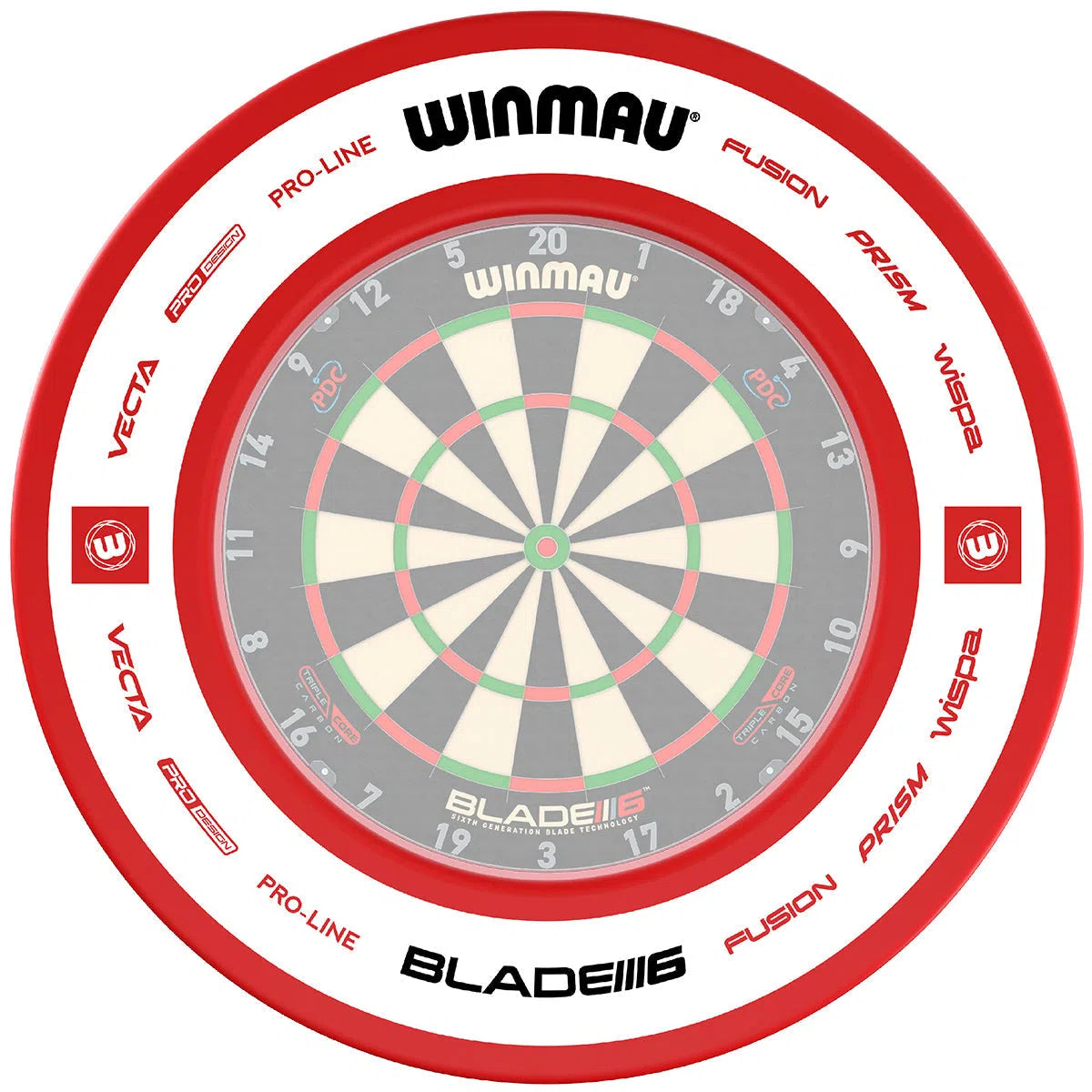 Winmau ProLine 2.0 Red Dartboard Surround