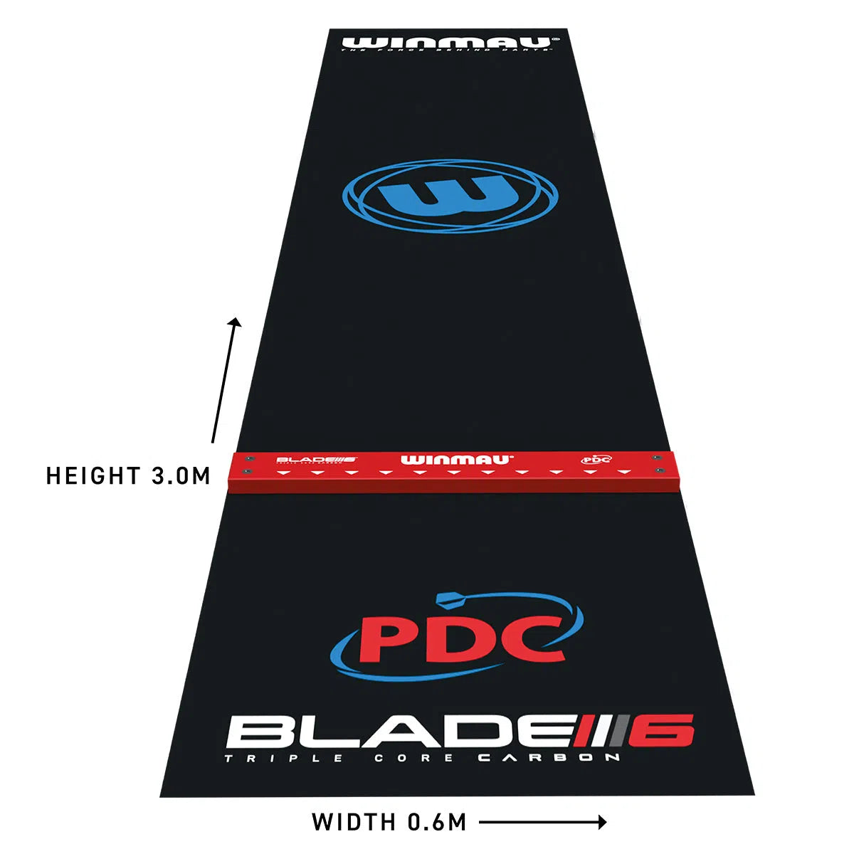 Winmau Pro Zone Precision PVC Dart Mat and Integrated Oche