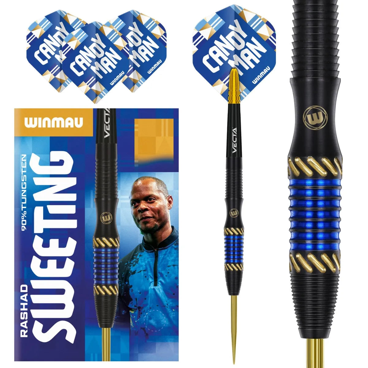 Winmau Rashad Sweeting 90% Tungsten Steel Tip Darts