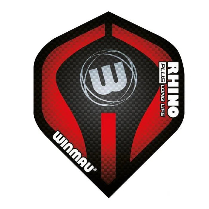 Winmau Rhino 150 Plus Black and Red Standard Flights