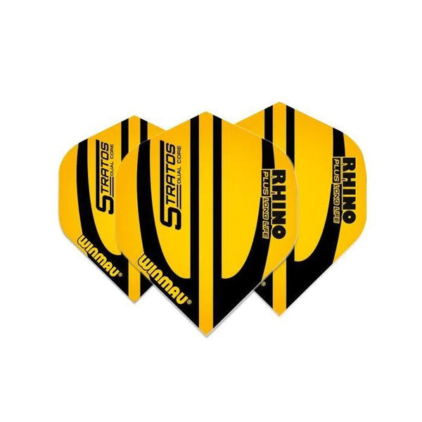 Winmau Rhino 150 Plus Yellow Standard Stratos Flights-1-Premier Darts