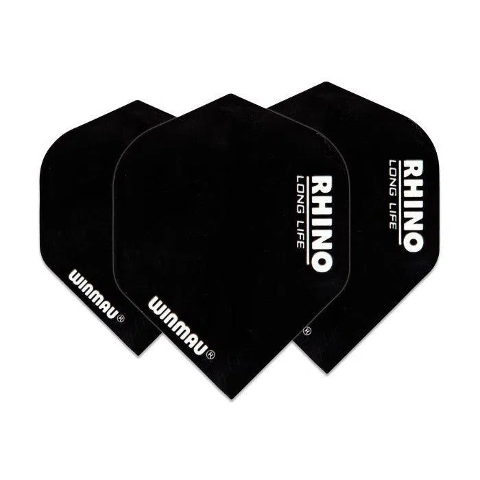 Winmau Rhino Extra Thick Dart Flights-3-Black-Premier Darts