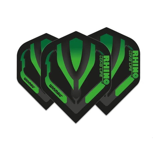 Winmau Rhino Extra Thick Standard Green Flights-1-Premier Darts