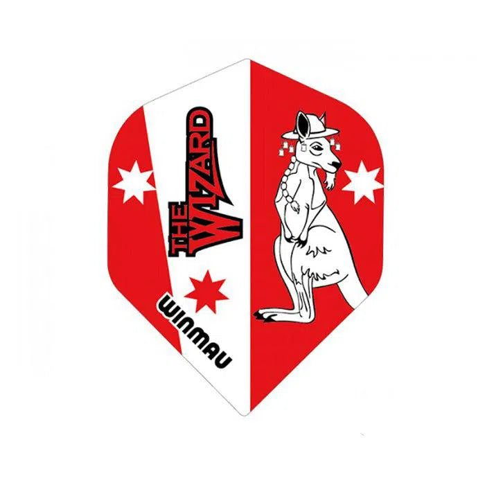 Winmau Rhino Extra Thick Standard Red and White Wizard Flights