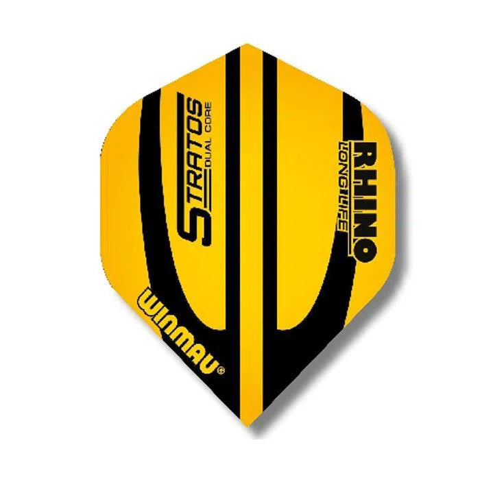 Winmau Rhino Extra Thick Standard Stratos Yellow and Black Flights