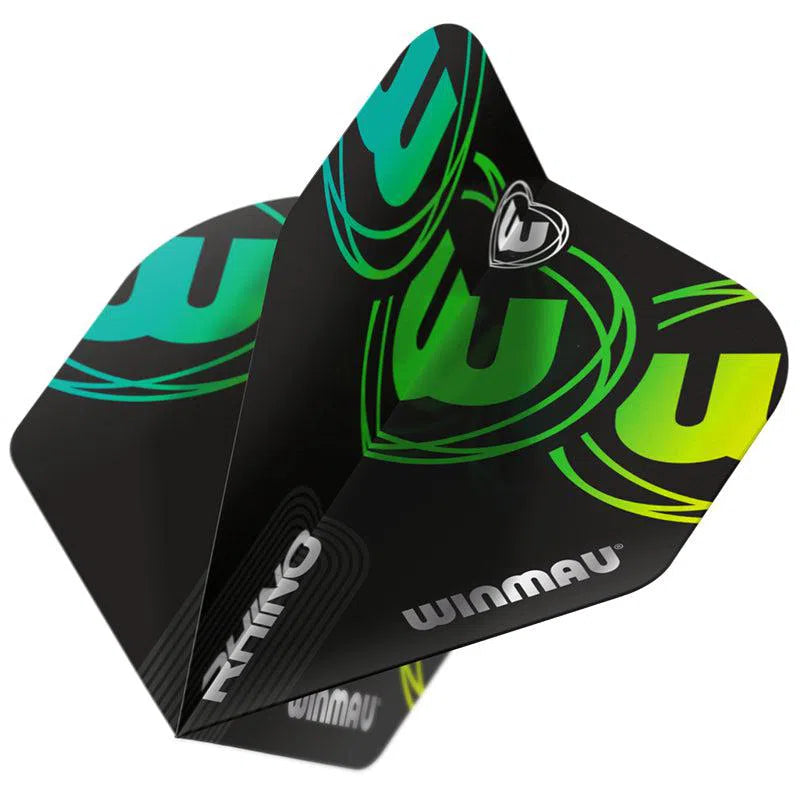 Winmau Rhino Standard Extra Thick Black and Green Flights