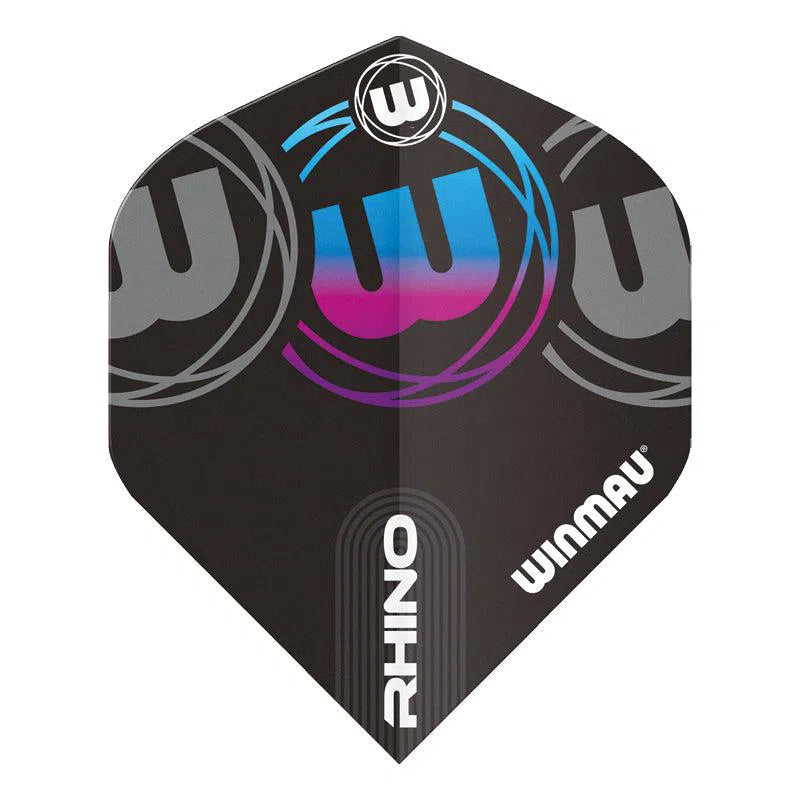 Winmau Rhino Standard Extra Thick Black, Grey and Blue and Pink Flights