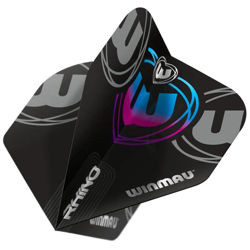 Winmau Rhino Standard Extra Thick Black, Grey and Blue and Pink Flights