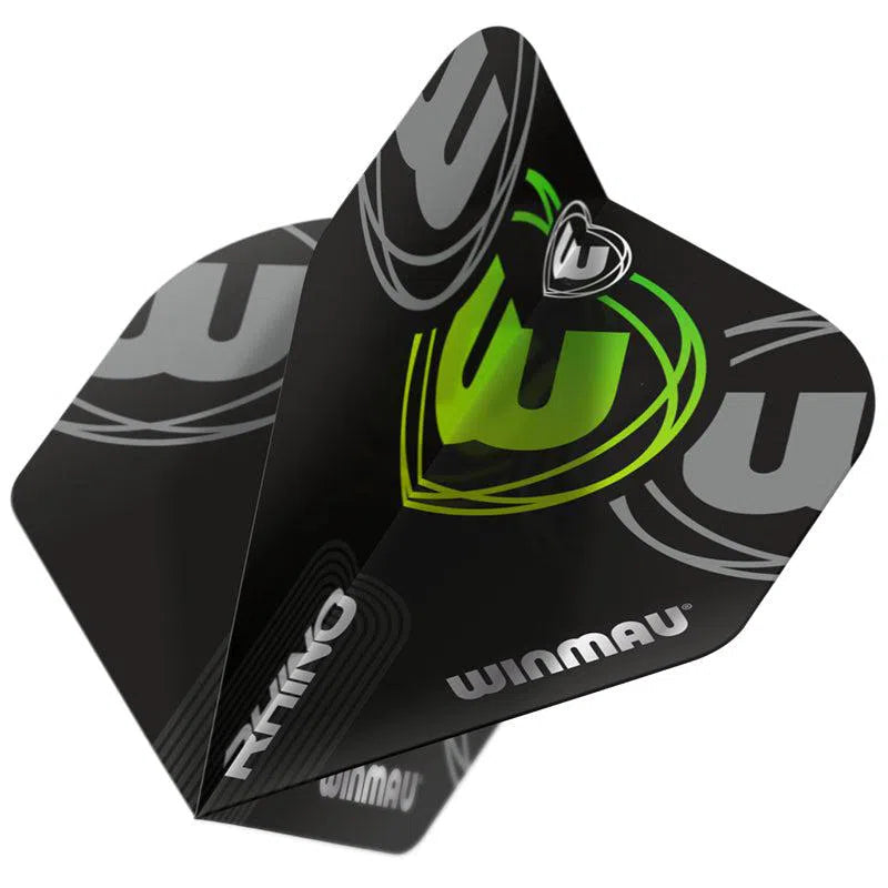 Winmau Rhino Standard Extra Thick Black, Grey and Green Flights