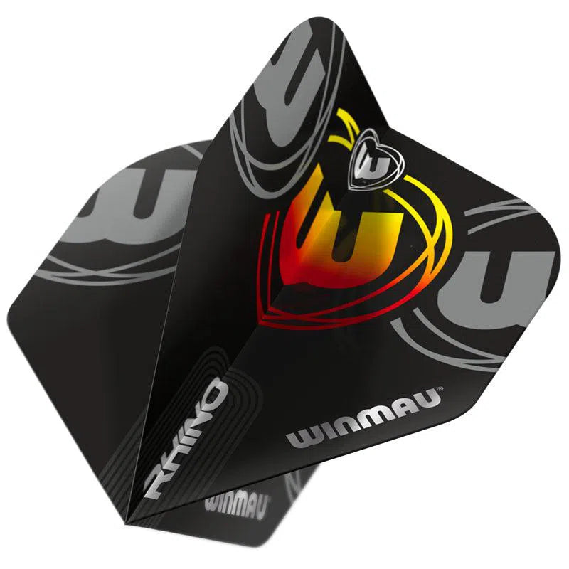 Winmau Rhino Standard Extra Thick Black, Grey and Orange Flights