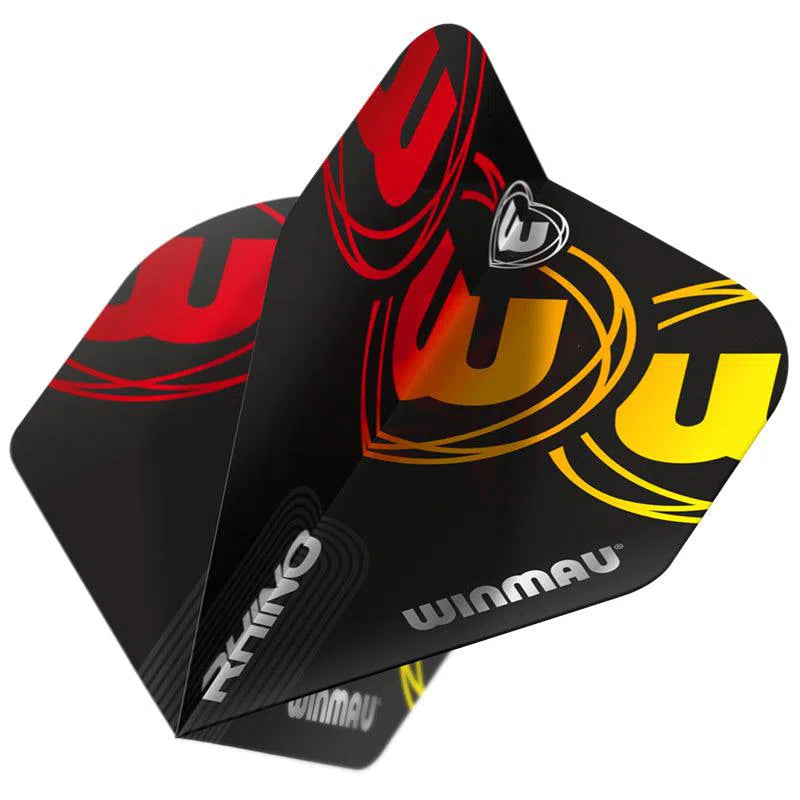 Winmau Rhino Standard Extra Thick Black, Red and Yellow Flights