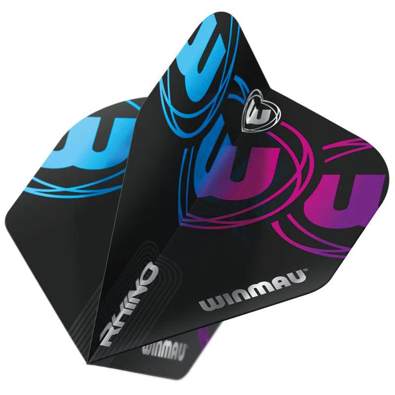 Winmau Rhino Standard Extra Thick Blue and Purple Flights