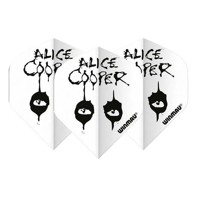 Winmau Rock Band Extra Thick Standard Alice Cooper White Flights