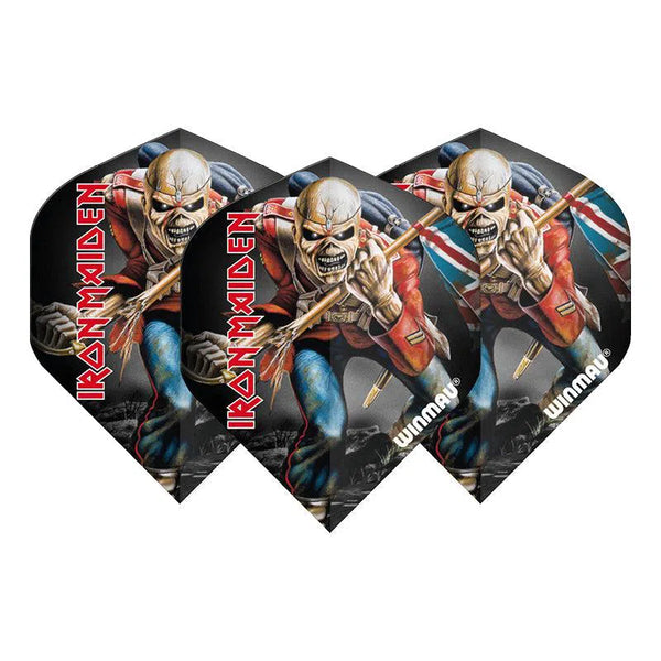 Winmau Rock Band Extra Thick Standard Iron Maiden Tooper Black Flights-1-Premier Darts