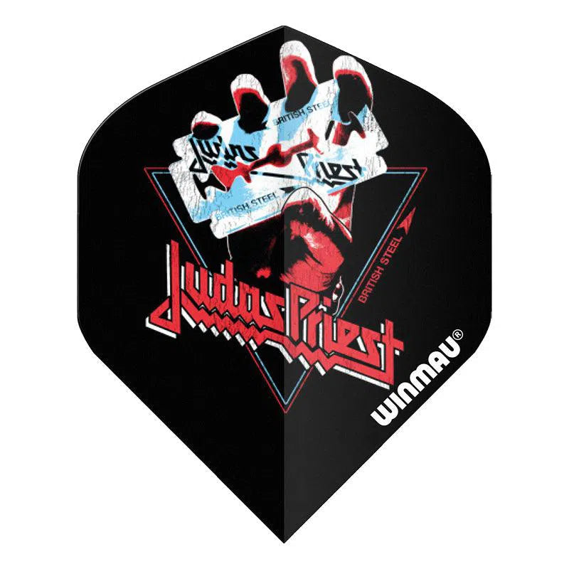 Winmau Rock Band Extra Thick Standard Judas Priest Blade Black and Red Flights