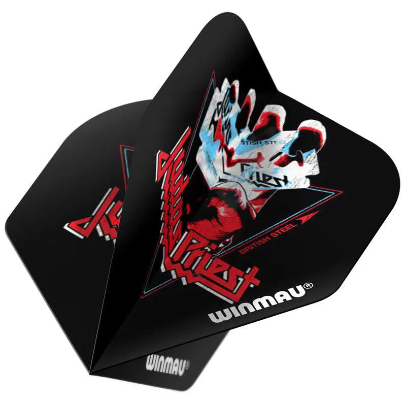 Winmau Rock Band Extra Thick Standard Judas Priest Blade Black and Red Flights