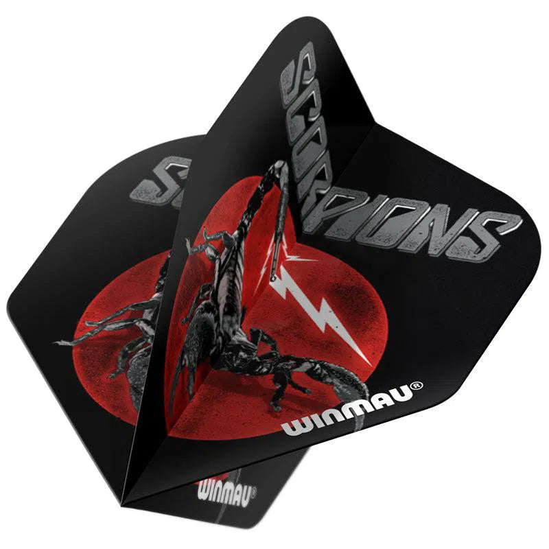 Winmau Rock Band Extra Thick Standard Scorpions Black and Red Flights