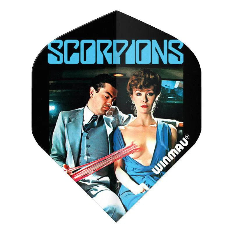 Winmau Rock Band Extra Thick Standard Scorpions Love Drive Black and Blue Flights
