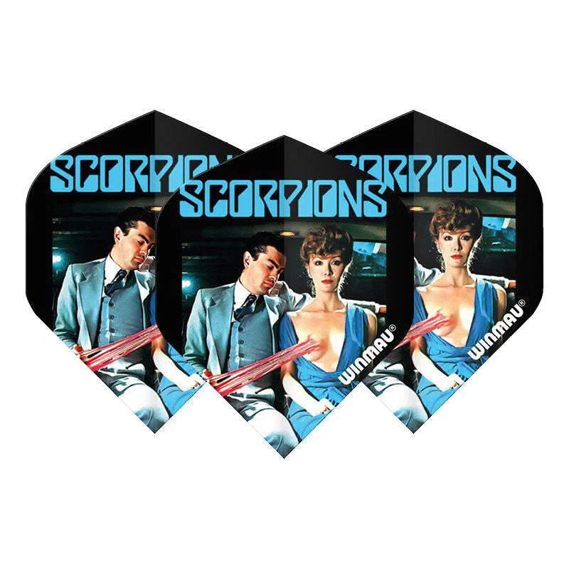 Winmau Rock Band Extra Thick Standard Scorpions Love Drive Black and Blue Flights