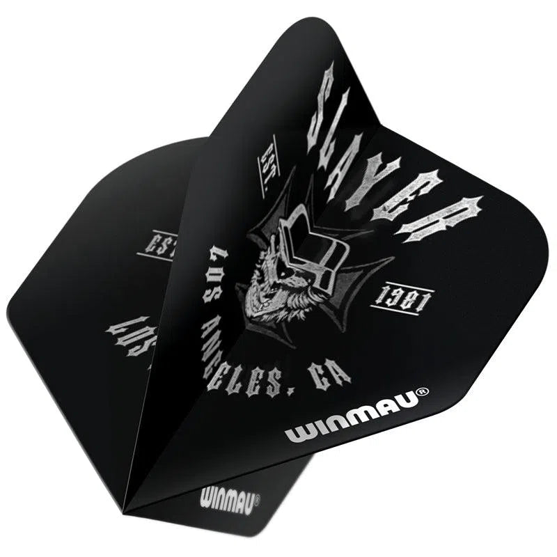 Winmau Rock Band Extra Thick Standard Slayer LA Black and Grey Flights