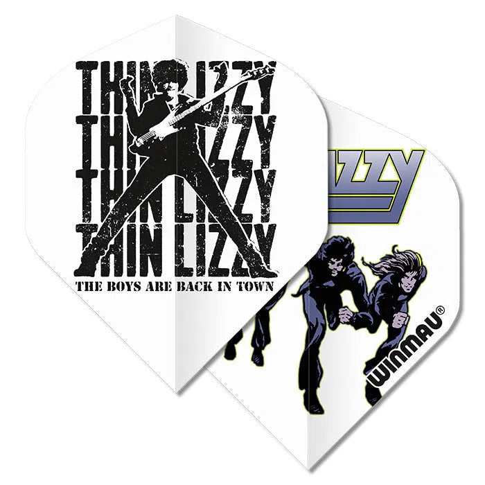Winmau Rock Band Extra Thick Standard Thin Lizzy White Flights