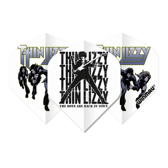 Winmau Rock Band Extra Thick Standard Thin Lizzy White Flights