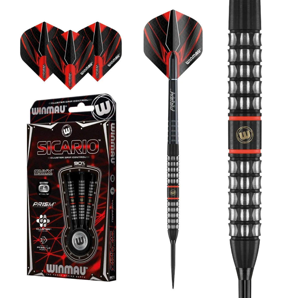Winmau Sicario 90% Tungsten Steel tip Darts