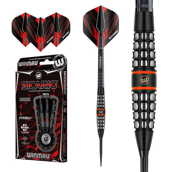 Winmau Sicario 90% Tungsten Steel tip Darts-1-21 GRAM-Premier Darts
