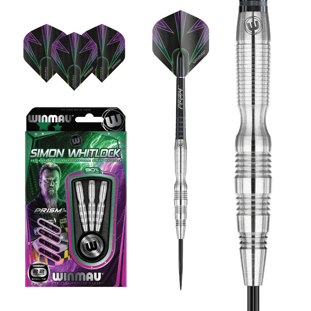 Winmau Simon Whitlock 90% Tungsten Steel Tip Darts