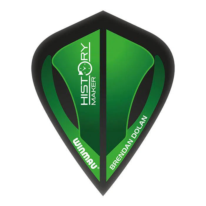Winmau Specialist Players Brendan Dolan Black and Green Kite Dart Flights