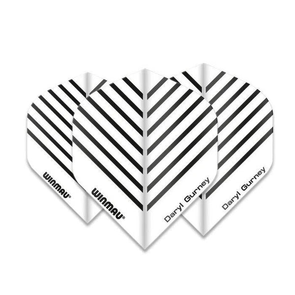 Winmau Specialist Players Embossed White Daryl Gurney Dart Flights-1-Premier Darts