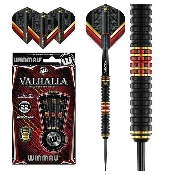 Winmau Valhalla 95% / 85% Tungsten Dual Core Steel Tip Darts-1-22 GRAM-Premier Darts