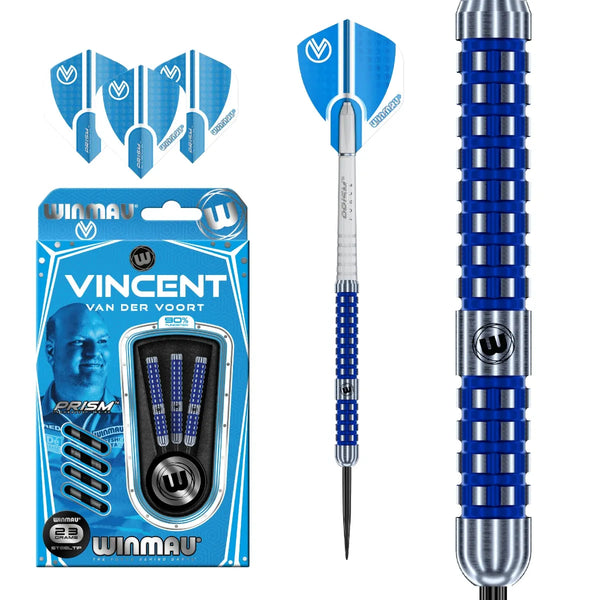 Winmau Vincent Van Der Voort 90% Tungsten Steel Tip Darts-1-23 GRAM-Premier Darts