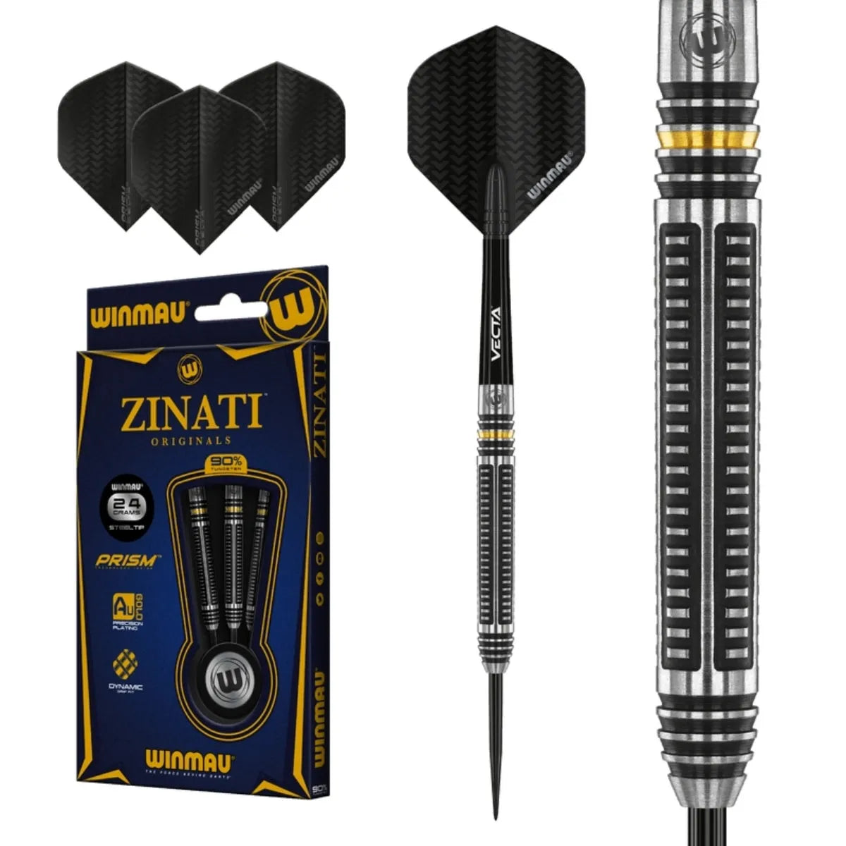 Winmau Zinati 90% Tungsten Steel Tip Darts